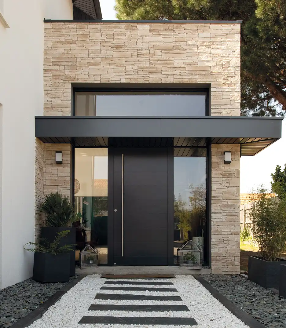 Custom aluminum entrance doors for secure and modern building entrances