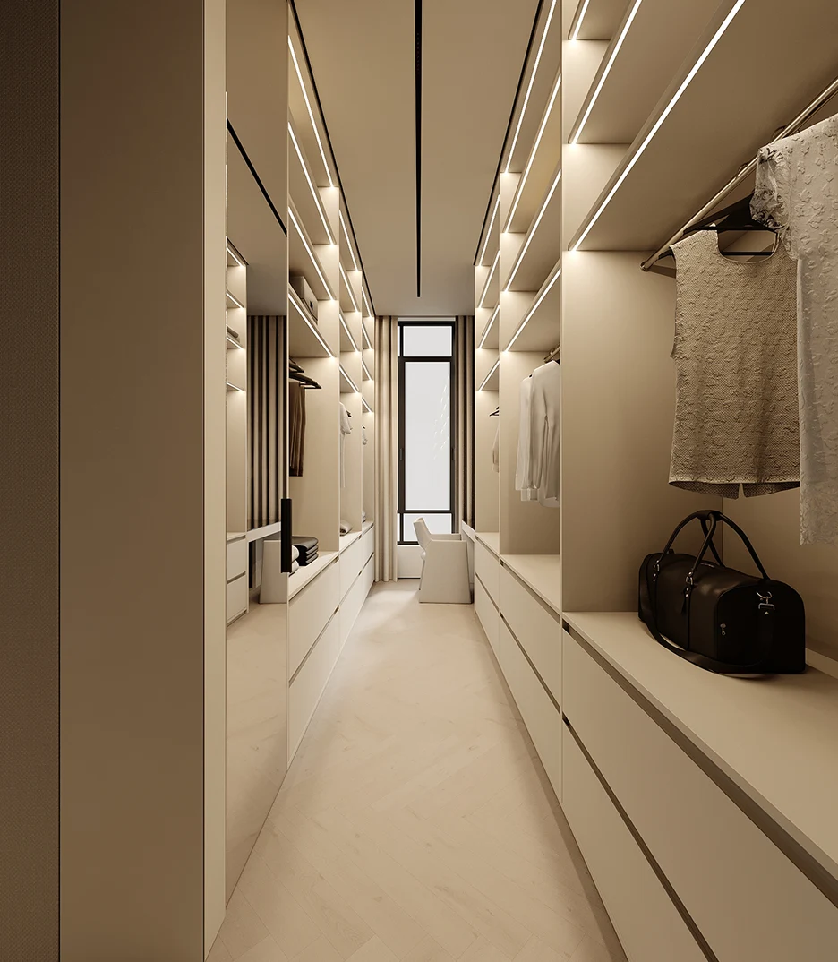 Bespoke walk-in closets and wardrobes for bedrooms and master suites