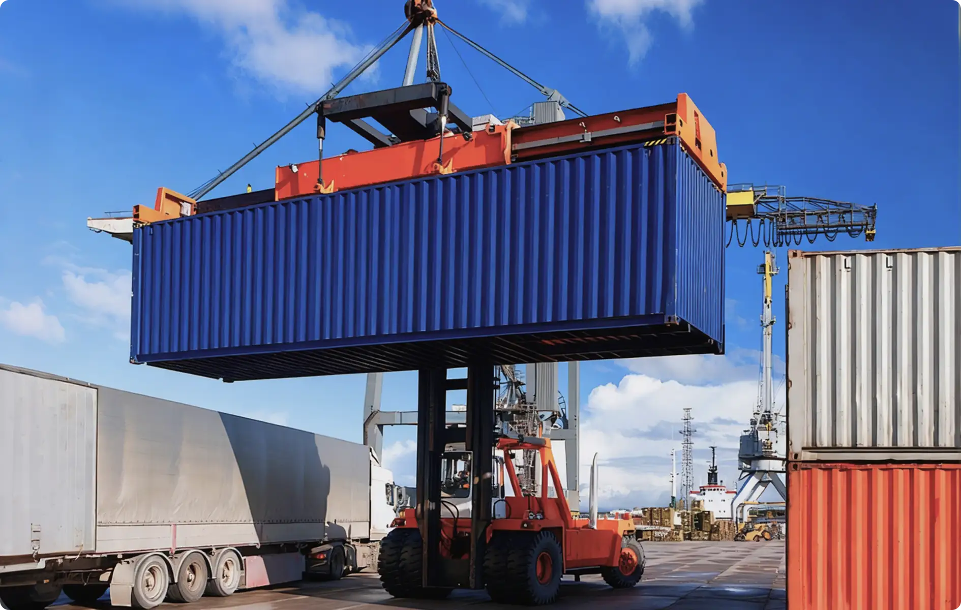 Container delivery for large commercial development​