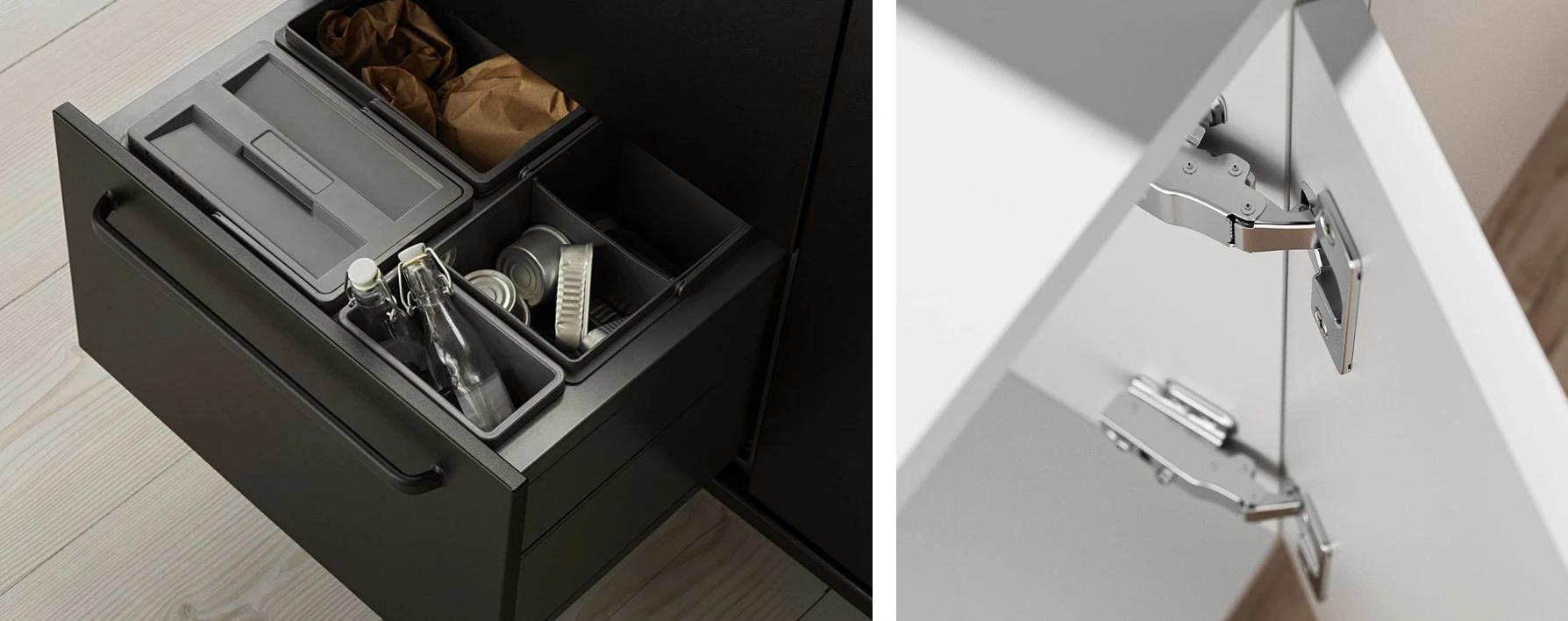 Equipped with BLUM, Hettich, or DTC hardware for smooth, soft-close operation and 100,000+ cycles of reliable performance.