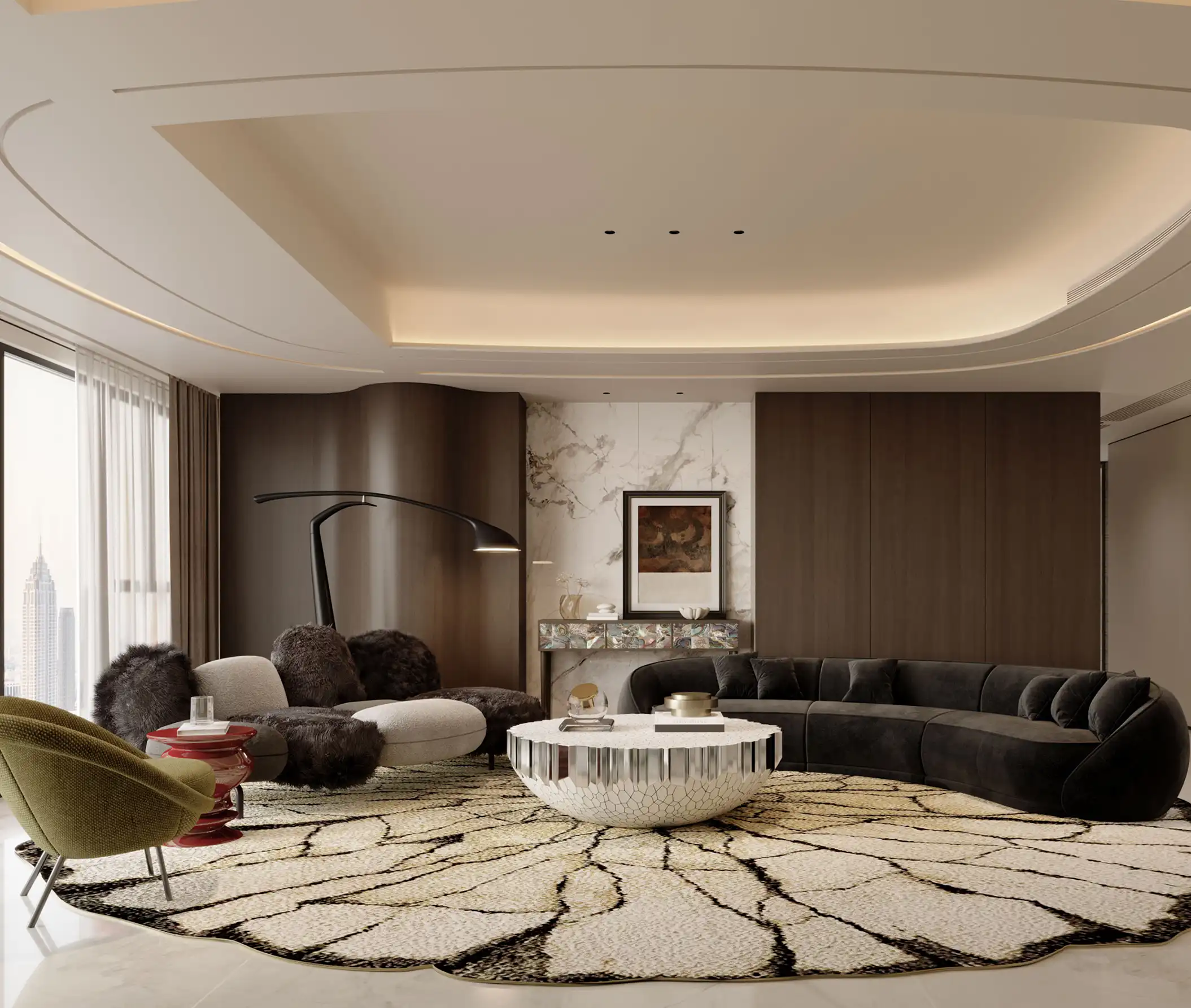 Soft furnishings and decorative textiles enhancing interior comfort